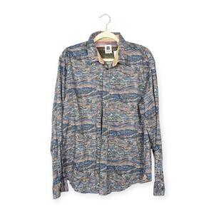 Brooklyn Brigade Serpentine Shirt XL Blue Button Down Men’s Long Sleeve NWT